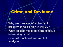Crime and Deviance - Villanova University