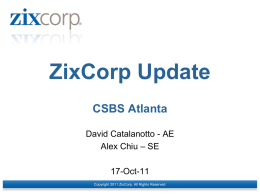 ZixCorp Presentation