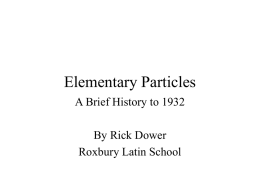 Elementary Particles - Boston University: Physics Department