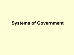PPT Types of Government