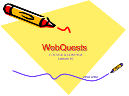 WebQuests - Australian Catholic University