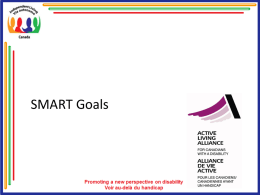 SMART Goals - Independent Living Canada / Vie autonome Canada
