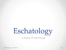 Eschatology - 2 Timothy 2:15