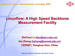 Linuxflow: A High Speed Backbone Measurement Facility