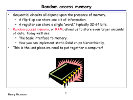 Random Access Memory - Computer Science | SIU
