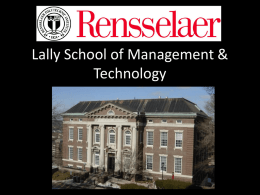 Lally School Of Management & Technology programs