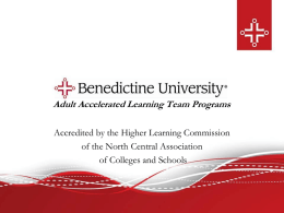Benedictine Adult Accelerated Programs