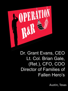 Dr. Grant Evans, CEOLt. Col. Brian Gale, (Ret.), CFO
