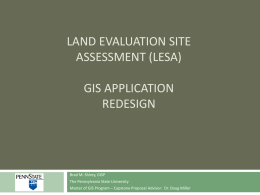 Land Evaluation Site Assessment Lesa GIS Application Redesign
