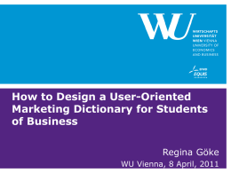 How to Design a User-Oriented Marketing Dictionary for