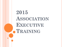 2015 Association Executive Training