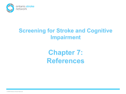 Chapter 7: References - Ontario Stroke Network