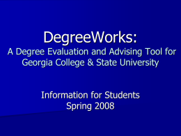DegreeWorks Student Tutorial | GSCU