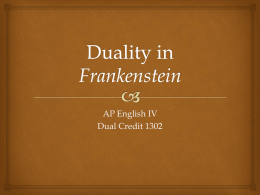 Duality in Frankenstein - Humble Independent School District