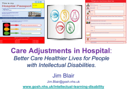Care Adjustments in Hospital: Better Care Healthier Lives