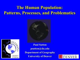 An Overview of Methods for Estimating Urban Populations