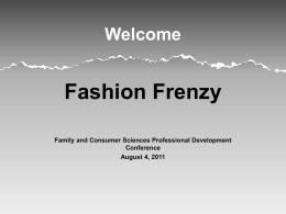 Fashion Frenzy - The Curriculum Center for Family