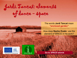 An analysis of space in Jardi Tancat