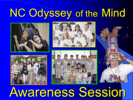Odyssey of the Mind Awareness Session - NCOM