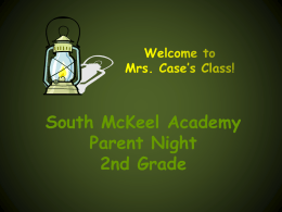 South McKeel Academy Open House 2nd Grade