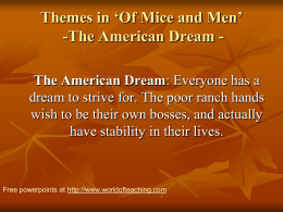 Themes in ‘Of Mice and Men’