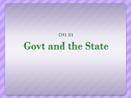 Govt and the State