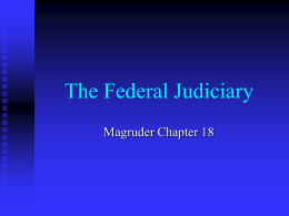 The Federal Judiciary