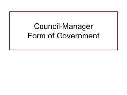 Council-Manager Form of Government