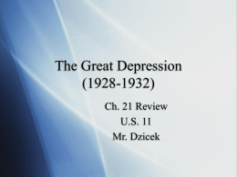 The Great Depression (1928-1932)