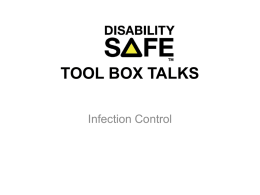 TOOL BOX TALKS - Disability Safe
