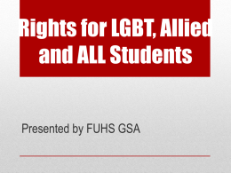 The Rights of LGBT Students - Fullerton Union High School