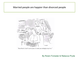 Are married people are happier than divorced people