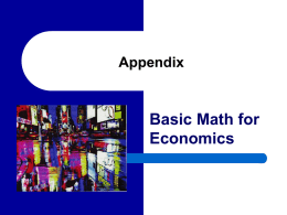 Mathematics Used in Economics