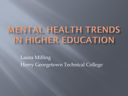 Mental Health trends in Higher education - SCASFAA