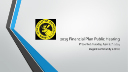 2015 Financial Plan Public Hearing