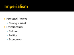 Imperialism - Ms. Jones's World History Class