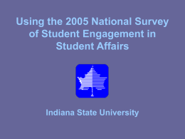 Using the National Survey of Student Engagement in Student