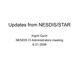 Updates from NESDIS/STAR