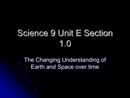 Science 9 Unit D Section 1.0