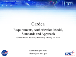 Cardea - Grid Computing at NCSA