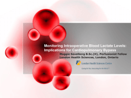 Monitoring Intraoperative Blood Lactate Levels