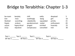 Bridge to Terabithia : Chapter 1 -3