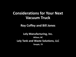 Considering Your Next Vacuum Truck