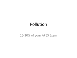Pollution - Mrs. Bracken's Website