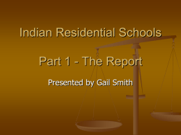 Indian Residential Schools One Woman’s Story