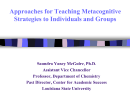 Improving Student Learning at LSU Replacing the Mardi Gras