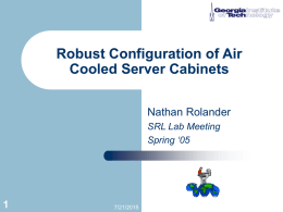 Robust Configuration of Air Cooled Server Cabinets