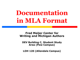 Documentation in APA Format - Grand Valley State University