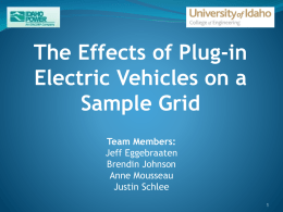 The Effects of Plug-in Electric Vehicles on a Sample Grid
