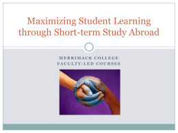 Short-term Study Abroad - Merrimack College | Bachelor's